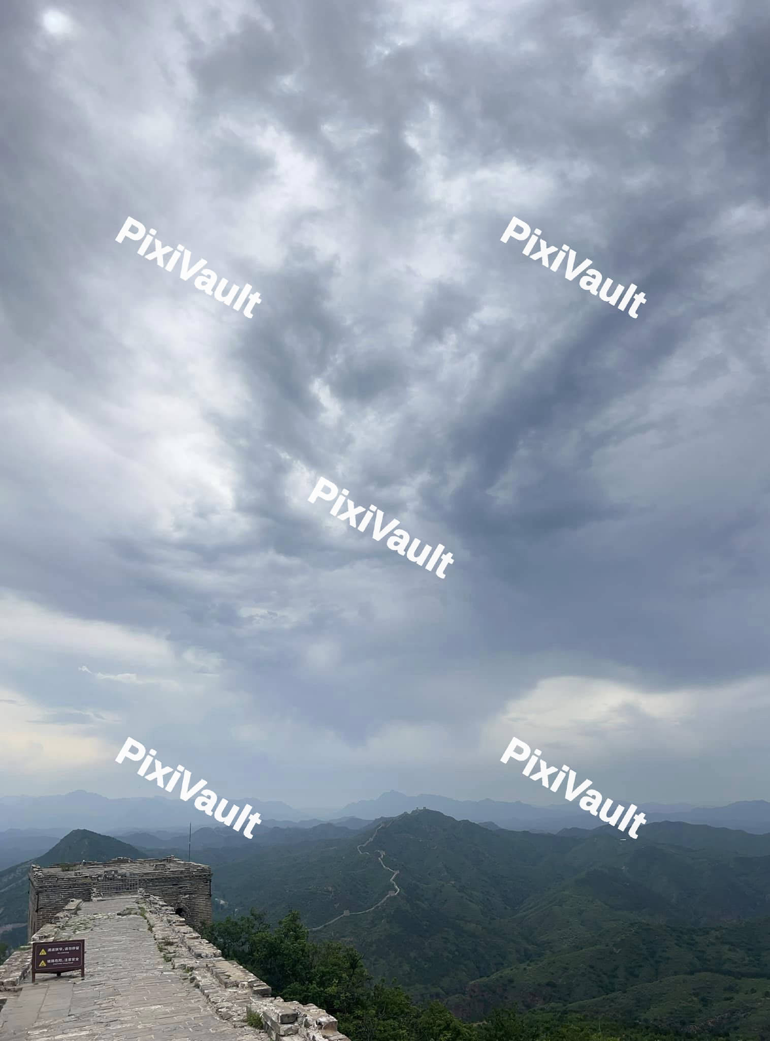 Sky view of mountains